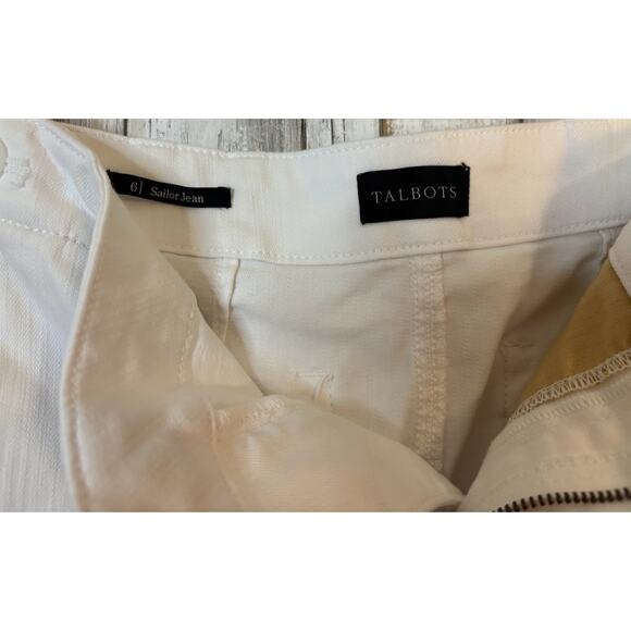 Talbots White Sailor Jeans‎ Crop Length Size 6 - Picture 3 of 9